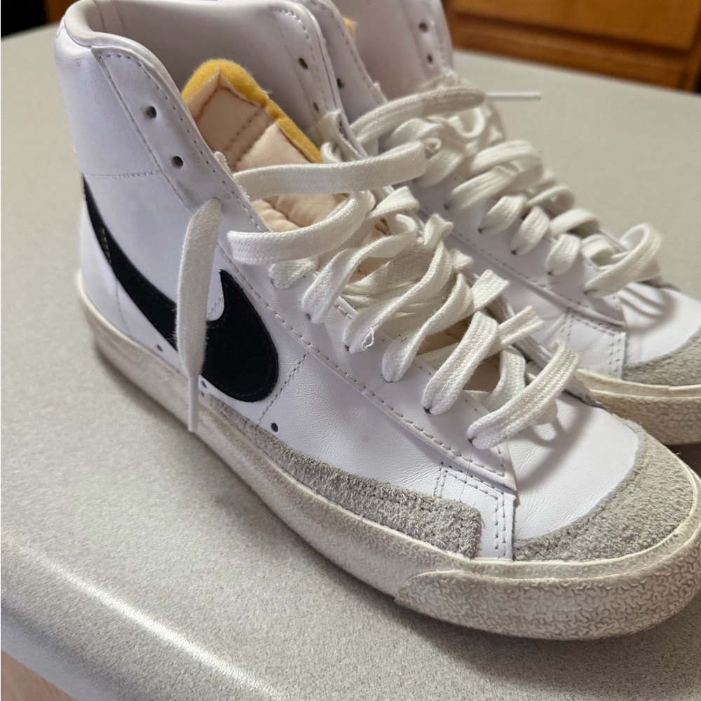 Nike White and Black Logo Detail